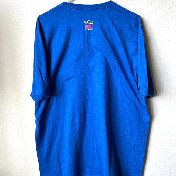 Neon Museum Blue Men’s T-Shirt with Yellow Duck Graphic - Picture 4 of 6